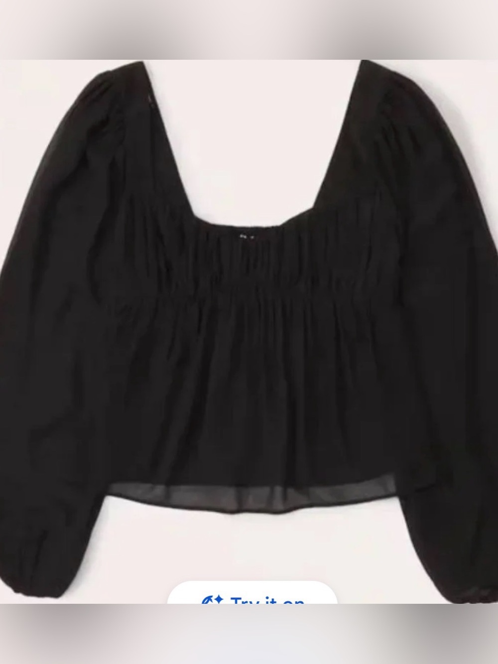 Abercrombie Sweetheart Smocked Top with Flowy Sleeves